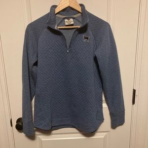 Like new- Black Dog quilted quarter zip blue large